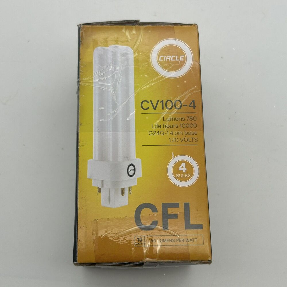 T4 CFL 13W G24q-1 4100K Cool White 4 Pin Tube for Electronic Dimming Ballast